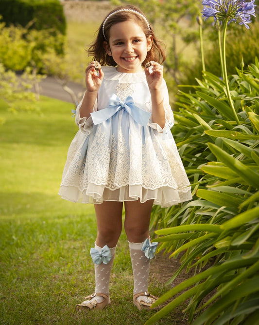 Sonata Baby Blue Organza Dress - (Made to order)