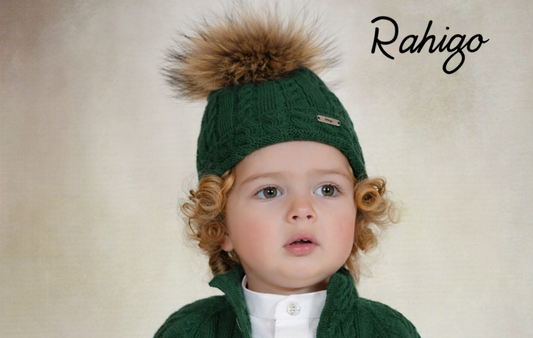 Rahigo Baby Boys Bottle Green Pom Hat AW26 (Preorder)