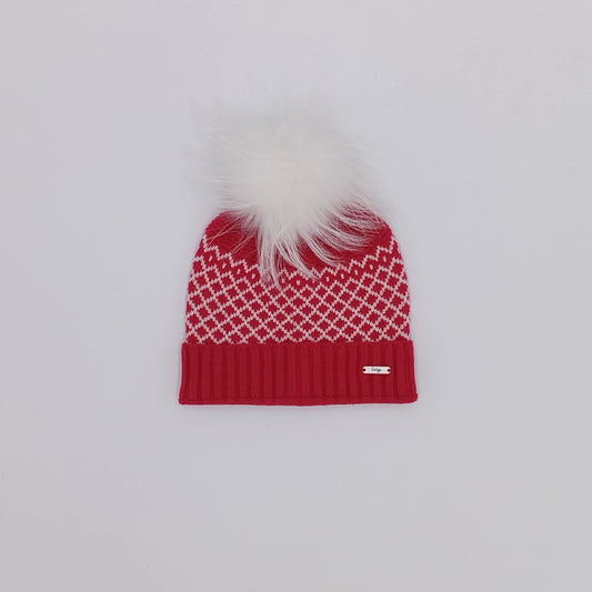 Boys Rahigo Red Knitted Pom Hat AW25
