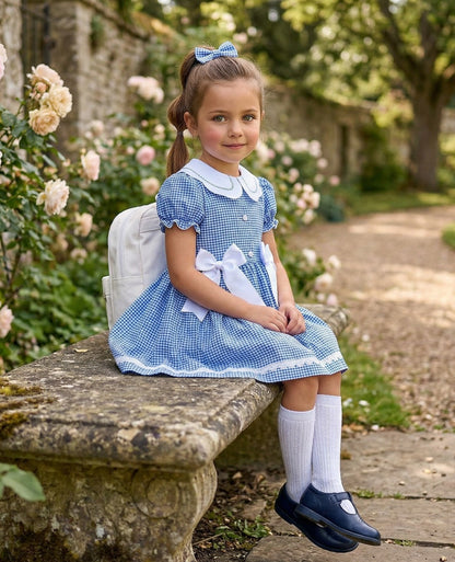 Sonata Girls Gingham School Dress SS26 - (Made To Order Any Colour)