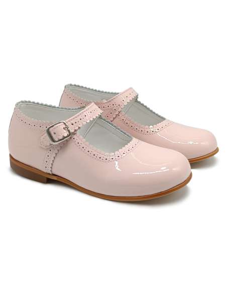 Mary Jane Patent Dot Shoes with buckles