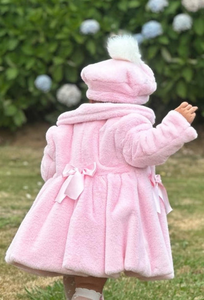 Pink Soft Fur Girls Handmade Sonata Coat AW (Made To Order)