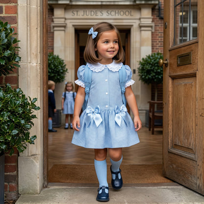 Sonata Girls Gingham School Dress SS26 - (Made To Order Any Colour)