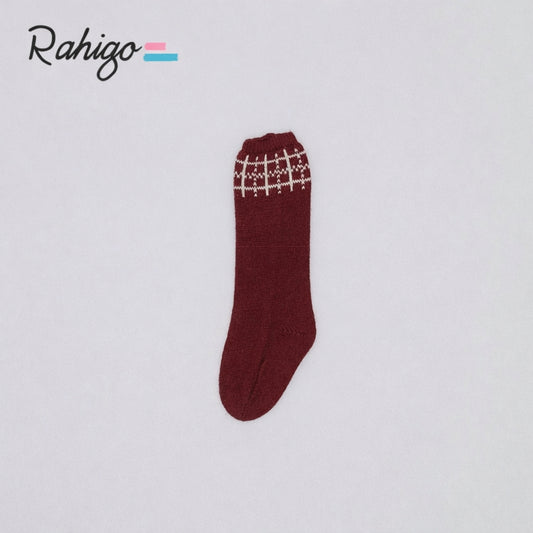 Rahigo Boys Burgandy & Cream Socks AW26 (Preorder)
