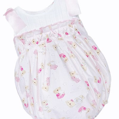 Baby Girl Pink Teddy Bear Romper