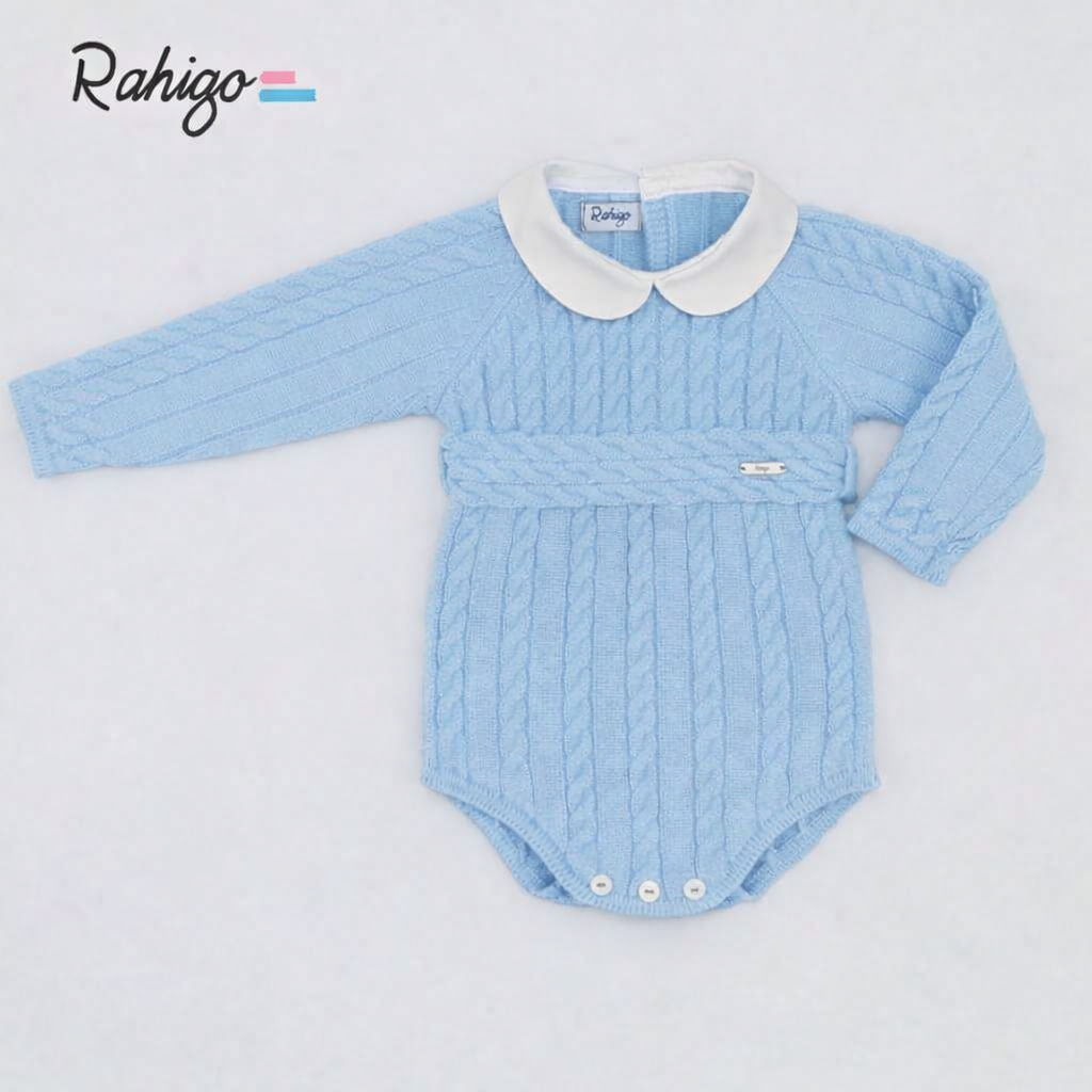 Rahigo Boys Baby Blue Romper, Pom Hat & Socks Set - AW26 (Preorder)