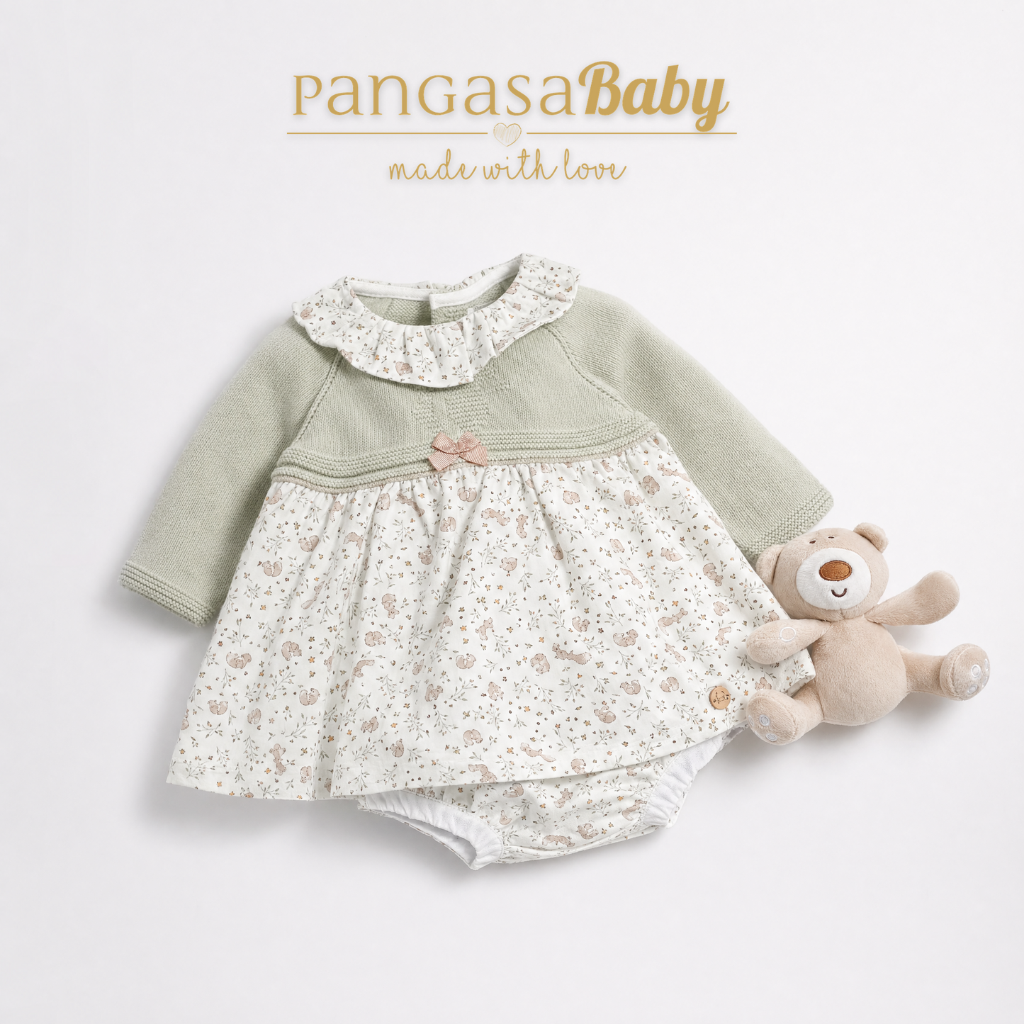 Pangasa Baby Ardilla Halfknit Dress & Knickers ~ AW26 Preorder