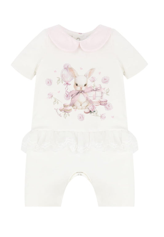 Baby Girls Snoffi Rose Bunny Romper