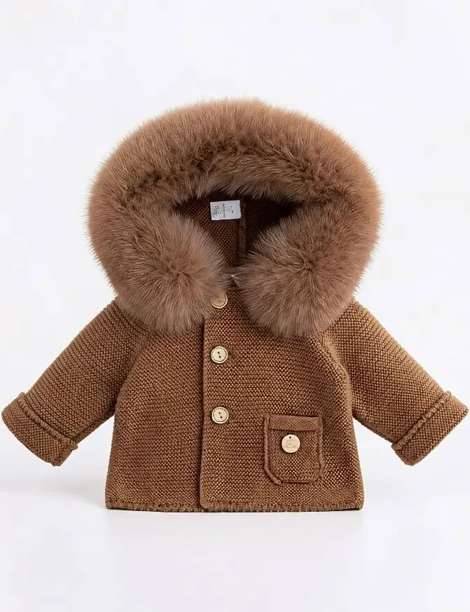Pangasa Baby Luxury Fur Jacket Chocolate - Preorder